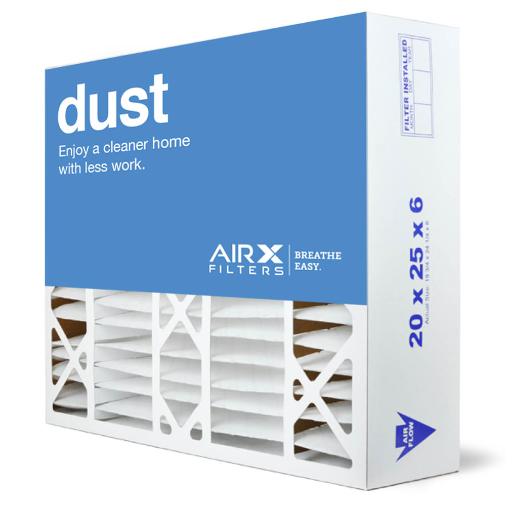 20x25x6 AIRx DUST Aprilaire 201 Replacement Air Filter - MERV 8, 3 pack