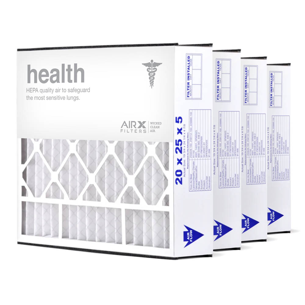 20x25x5 AIRx HEALTH Air Bear 255649-102 Replacement Air Filter - MERV 13, 2 pack
