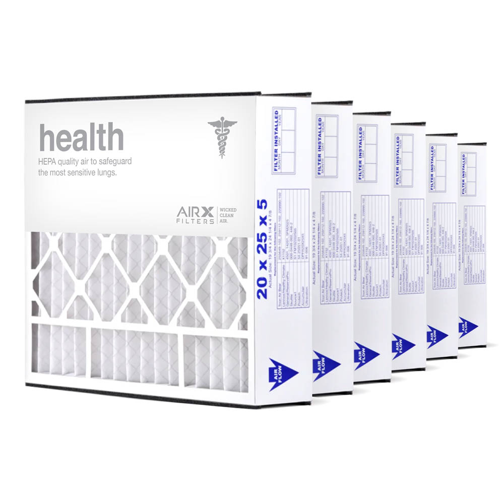 20x25x5 AIRx HEALTH Air Bear 255649-102 Replacement Air Filter - MERV 13, 4-pack