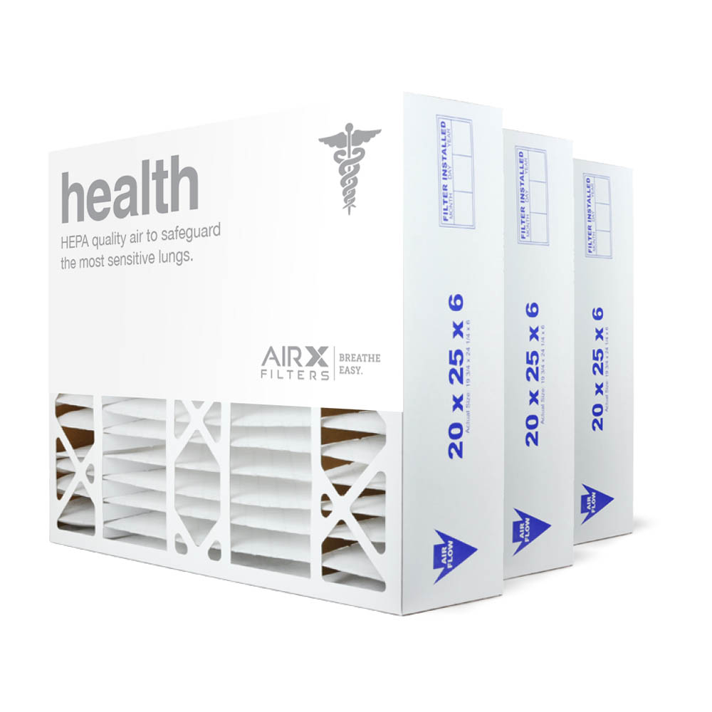 20x25x6 AIRx HEALTH Aprilaire 201 Replacement Air Filter - MERV 13, 4 pack