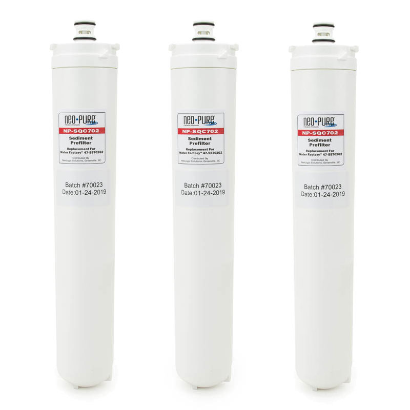 Neo-Pure SQC Compatible Sediment Filter for 47-55702G2, 3-Pack
