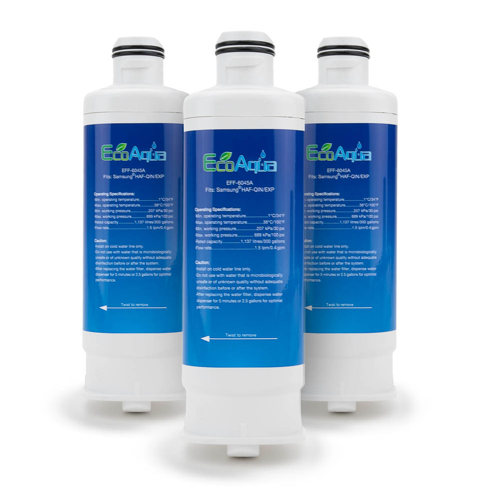 EcoAqua Replacement for Samsung HAF-QIN/EXP (DA97-17376B), 3-Pack