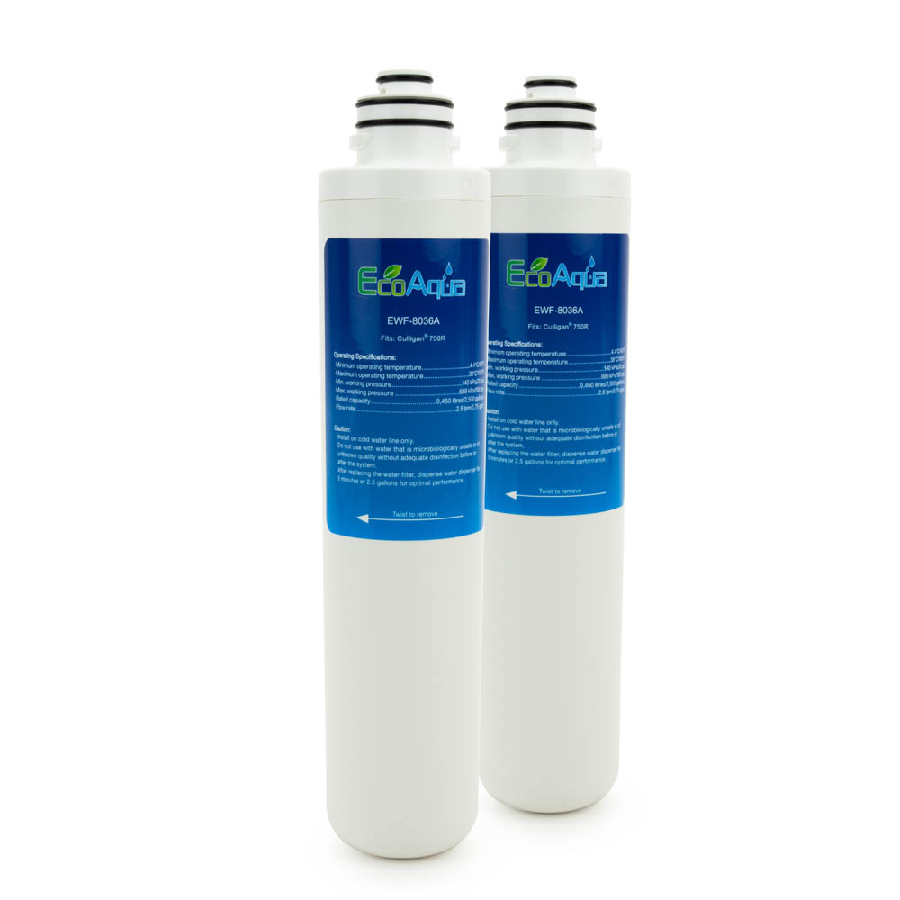 EcoAqua Replacement for Culligan 750R Filter, 2-Pack