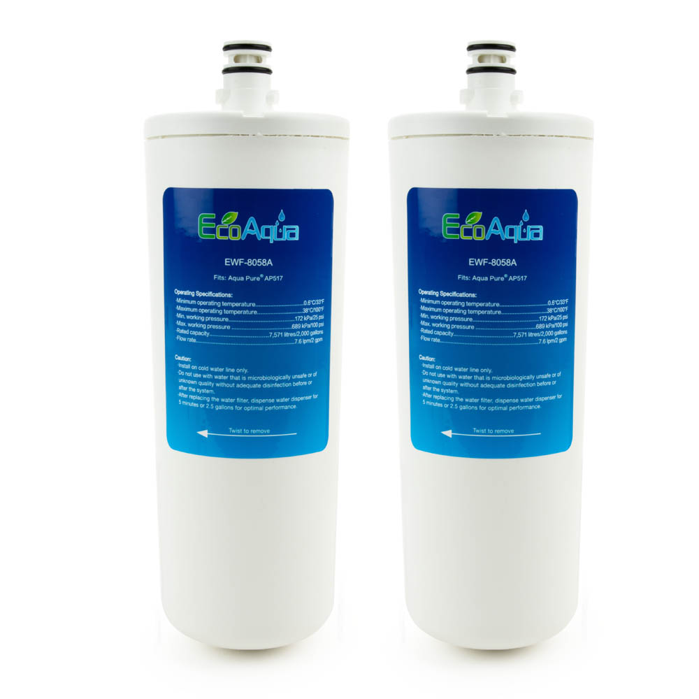 EcoAqua Replacement for Aqua-Pure® AP517 Filter, 2-Pack