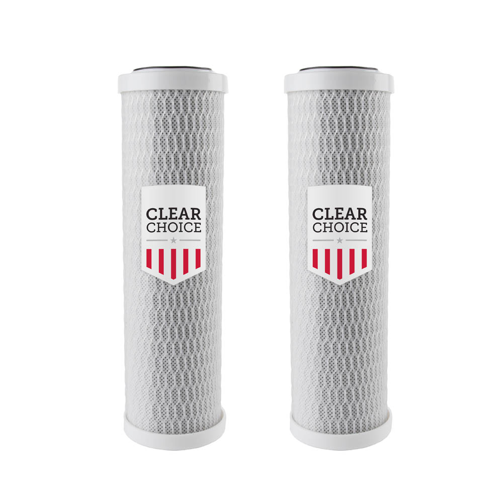 ClearChoice 10" Slimline Carbon Block Filter 5 micron, 2-Pack