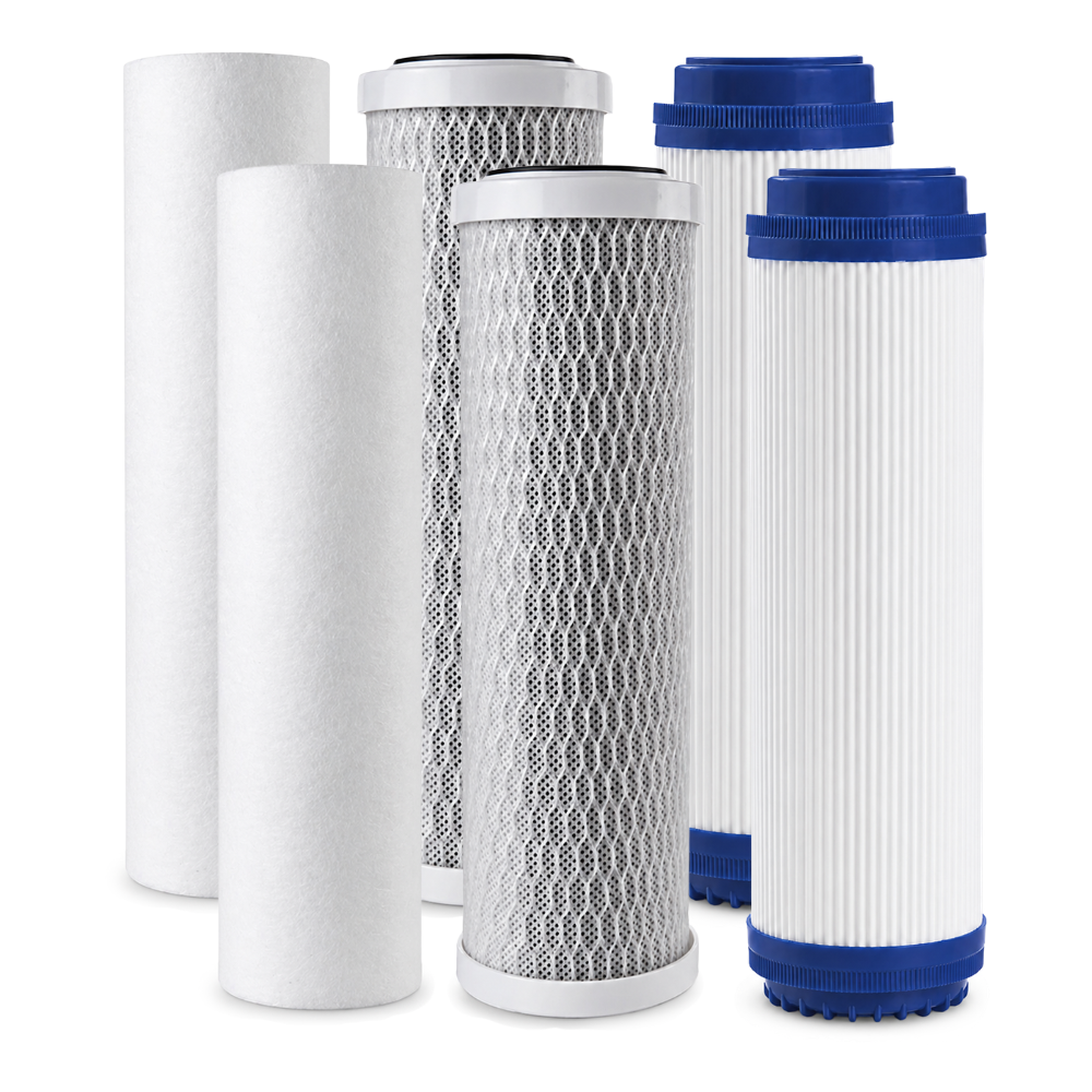 4-Stage Reverse Osmosis Replacement Filter Set - Sediment / GAC /  Carbon Block