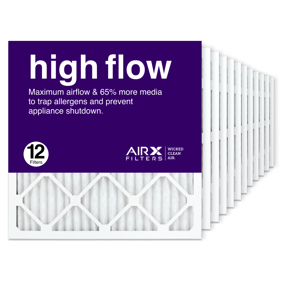 20x20x1 AIRx High Flow Air Filter, 12-Pack