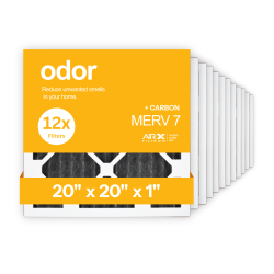 20x20x1 AIRx ODOR Air Filter - Carbon, 12-Pack