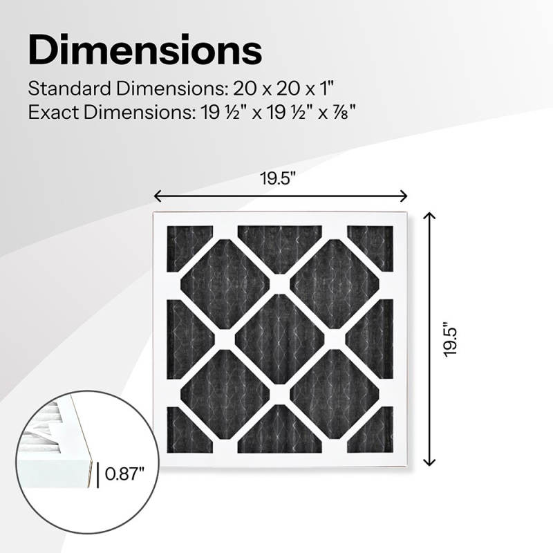 20x20x1 AIRx ODOR Air Filter - Carbon, 6-Pack