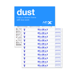 20x20x2 AIRx DUST Air Filter - MERV 8, 12-Pack