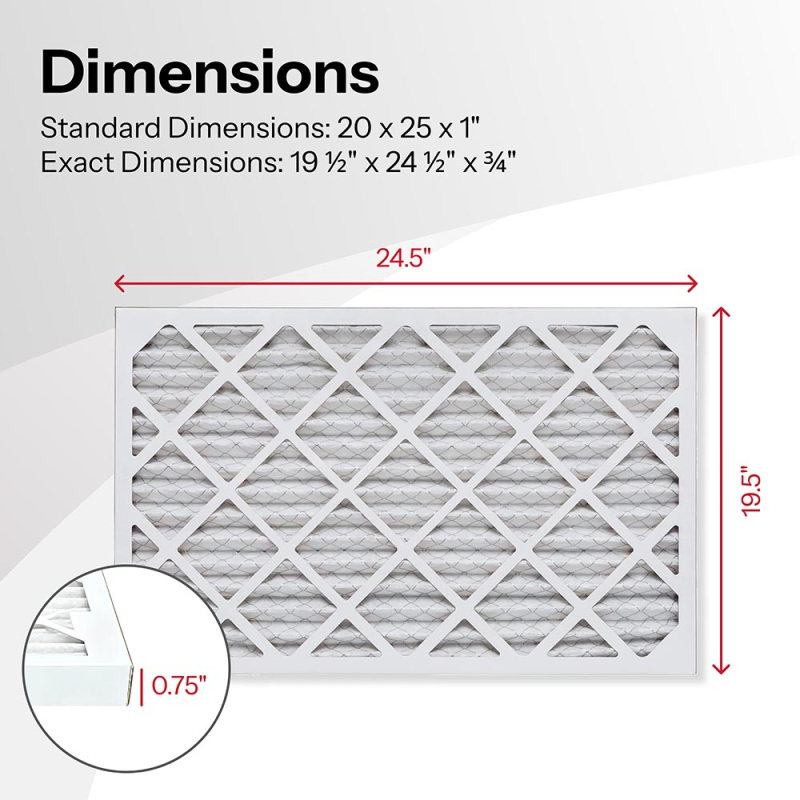 20x25x1 AIRx ALLERGY Air Filter, 4-Pack