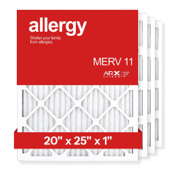 20x25x1 AIRx ALLERGY Air Filter, 4-Pack