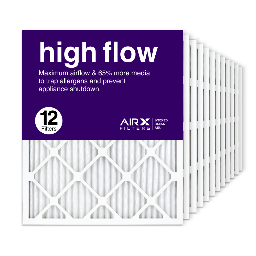 20x25x1 AIRx High Flow Air Filter, 12-Pack