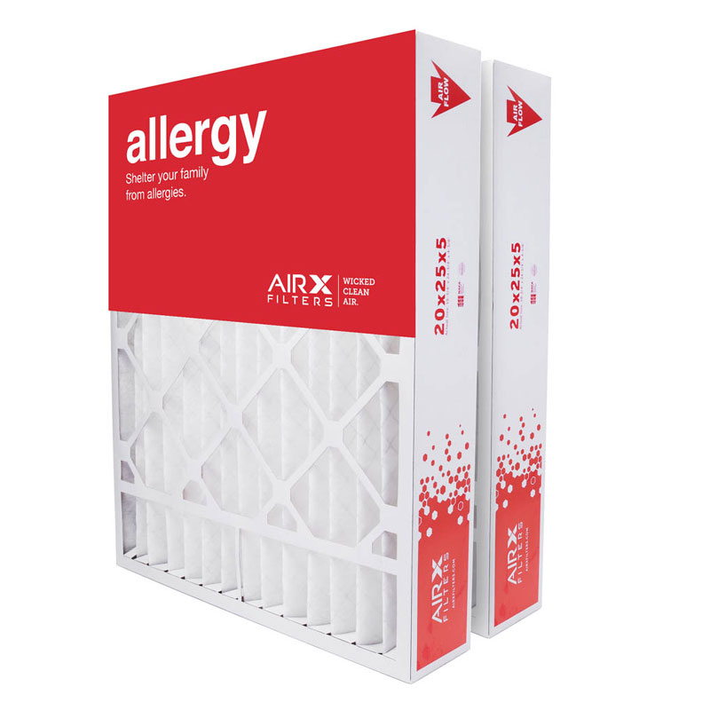 20x25x5 AIRx ALLERGY Replacement for Lennox Model X6673 Air Filter - MERV 11, 2-Pack
