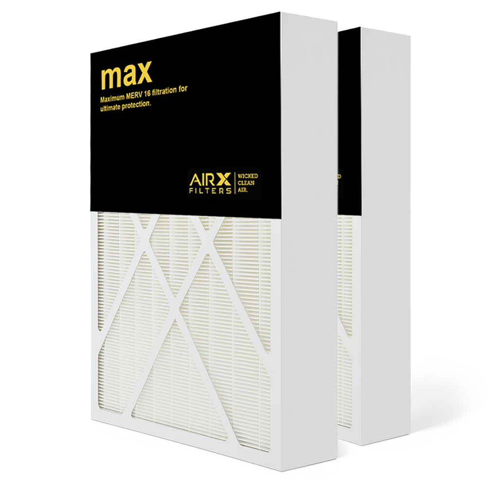 MAX Protection MERV 16 Air Filter - Replaces Honeywell 20x25x5 Filters, 2-Pack