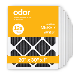 20x30x1 AIRx ODOR Air Filter - Carbon, 12-Pack