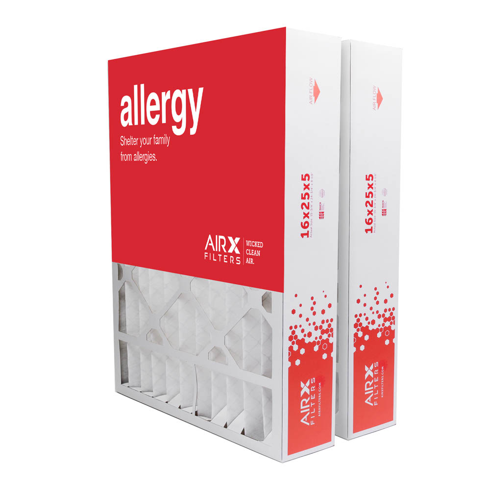 16x25x5 AIRx ALLERGY Honeywell FC100A1029 Replacement Air Filter - MERV 11, 2 pack