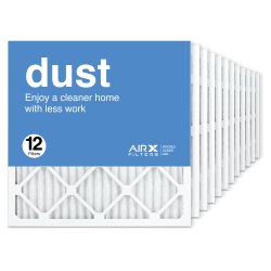 21x21x1 AIRx DUST Air Filter -  MERV 8, 12-Pack