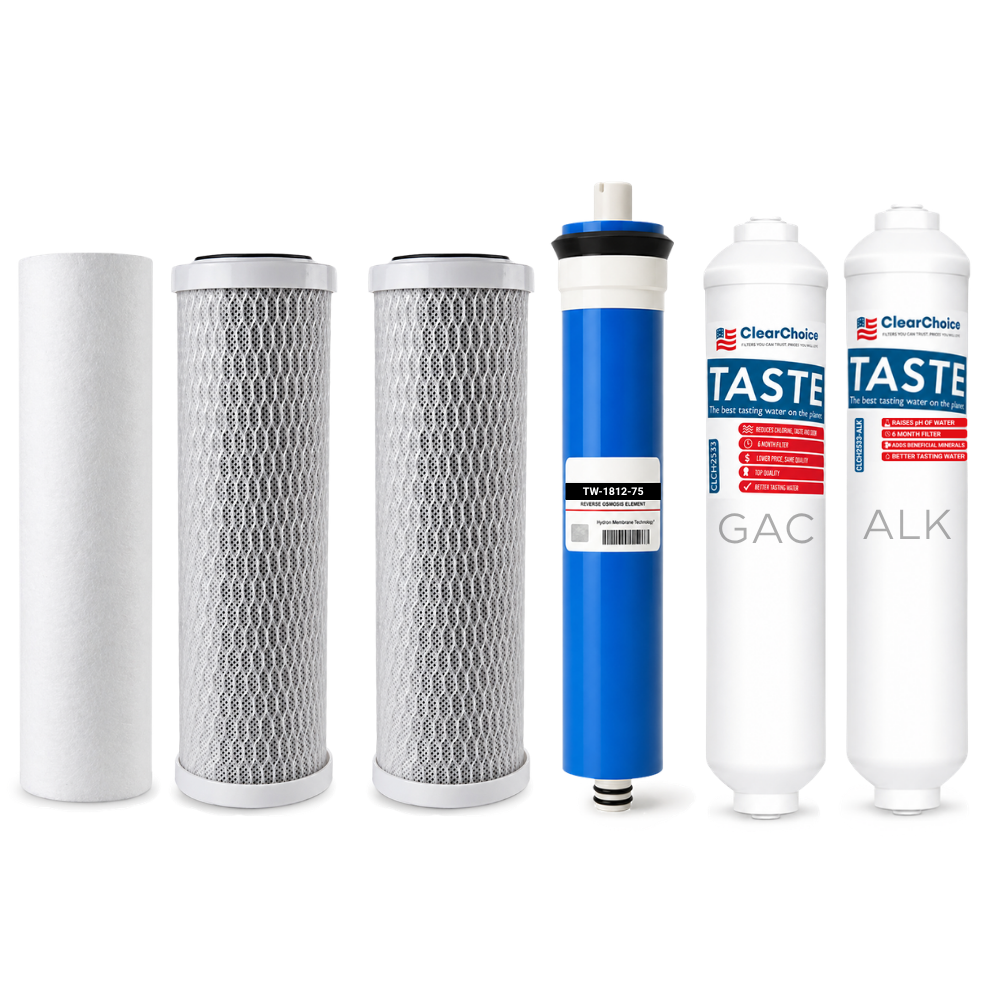 6-Stage Reverse Osmosis Replacement Filter Set with 1/4