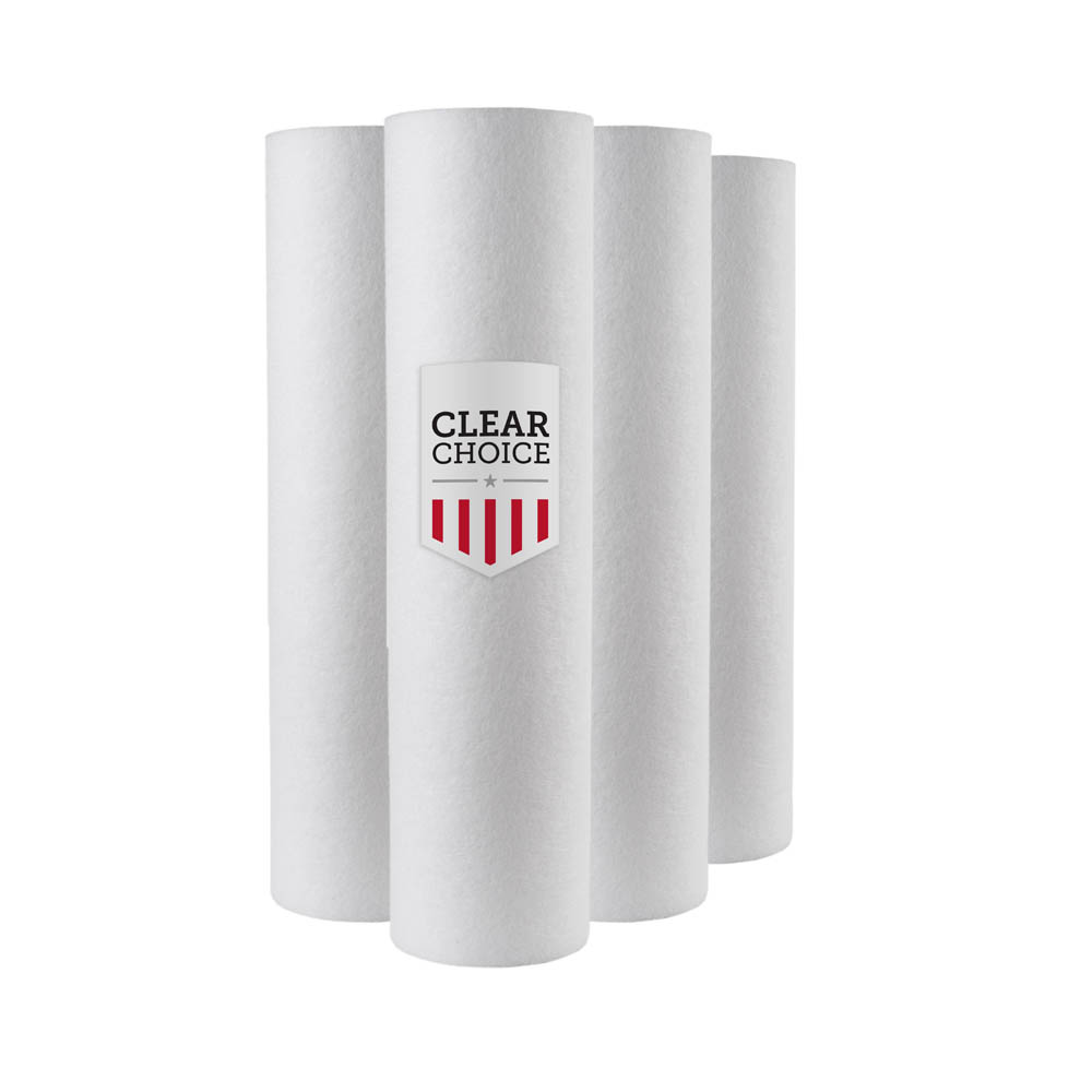 ClearChoice 2.5" x 10" Sediment Depth  Filter - 5 micron, 4-Pack