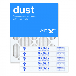 30x36x2 AIRx DUST Air Filter - MERV 8, 6-Pack