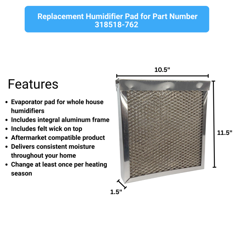 Replacement for Carrier Humidifier Water Panel 318518-762 (with Distributor Tray), 2-Pack