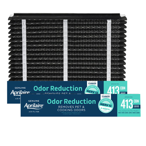 Aprilaire #413CBN MERV 13 Odor Reduction Replacement Filter, 2-Pack