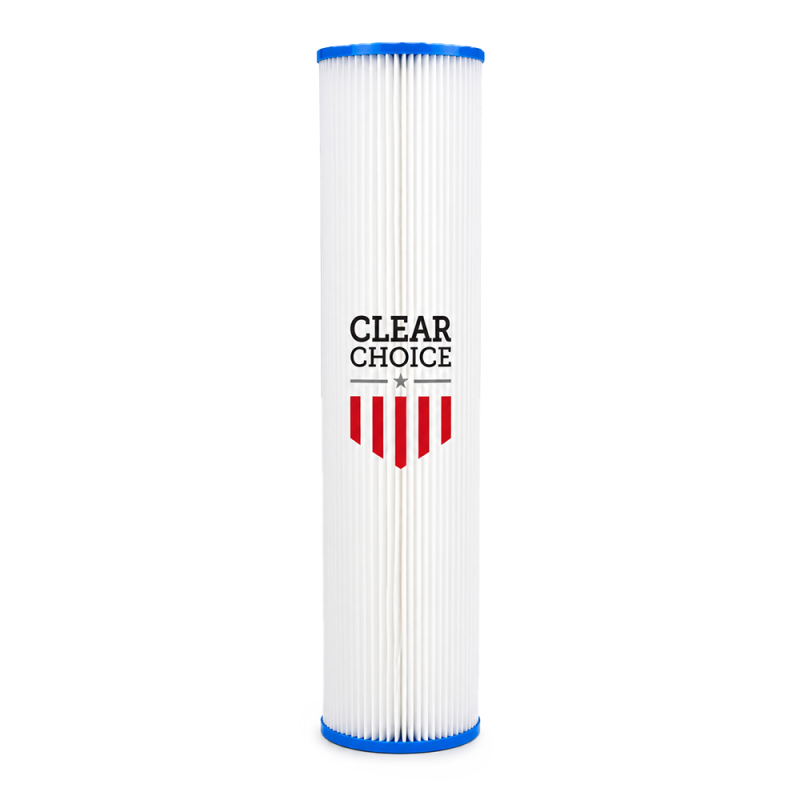 ClearChoice 4.5" x 20" BIG BLUE Pleated Sediment Cartridge 5 micron, 8-Pack
