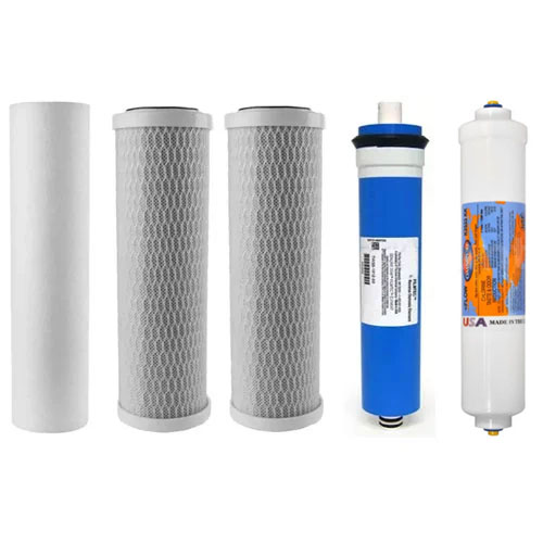Filter Set With Membrane for 50 GPD Standard RO System With 3/8 QC Inline Filter