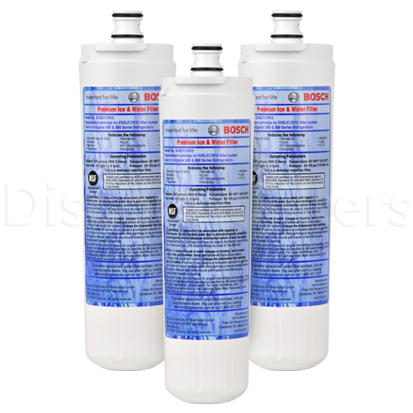 Bosch 640565 Refrigerator Water Filter, 3-Pack