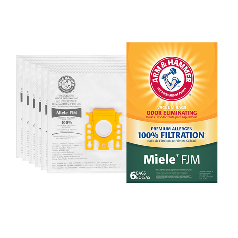 Replacement for Miele® FJM Style Premium Allergen Vacuum Bag, 6-Pack