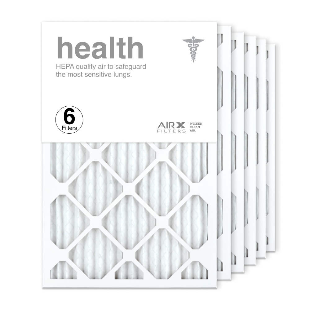 Made in the USA AIRx HEALTH 16x25x1 MERV 13 Pleated Air Filter Box of 6 