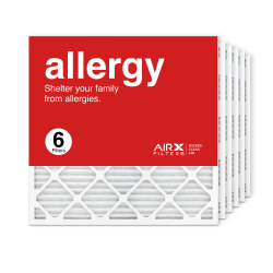 25x25x1 AIRx ALLERGY Air Filter, 6-Pack