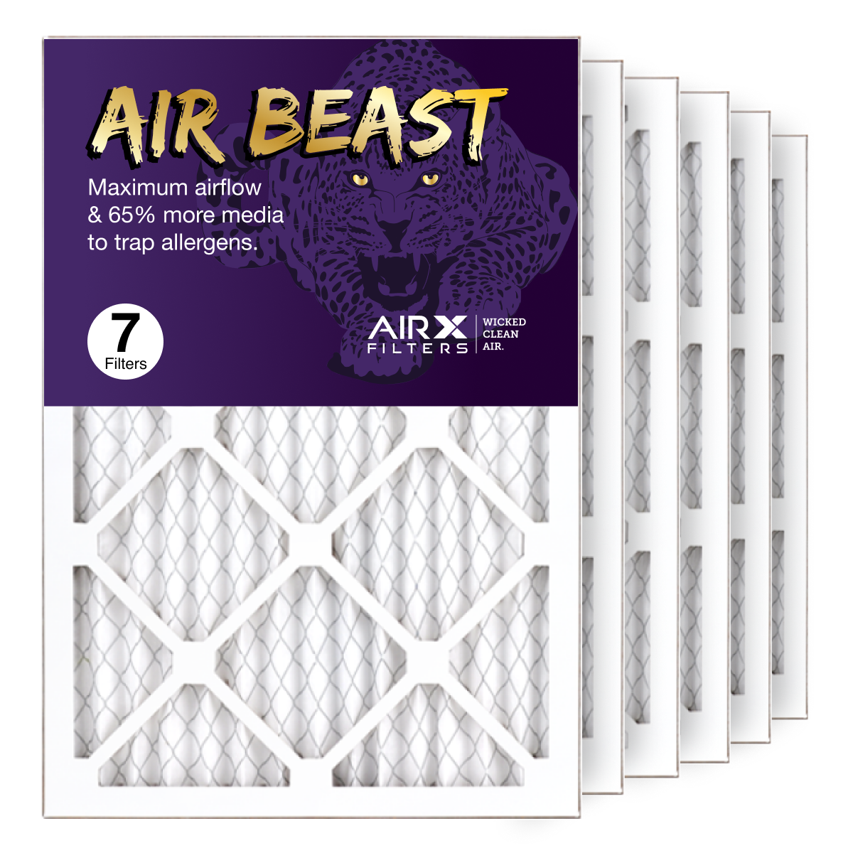 14x20x1 AIRx Air Beast High Flow Air Filter, 7-Pack
