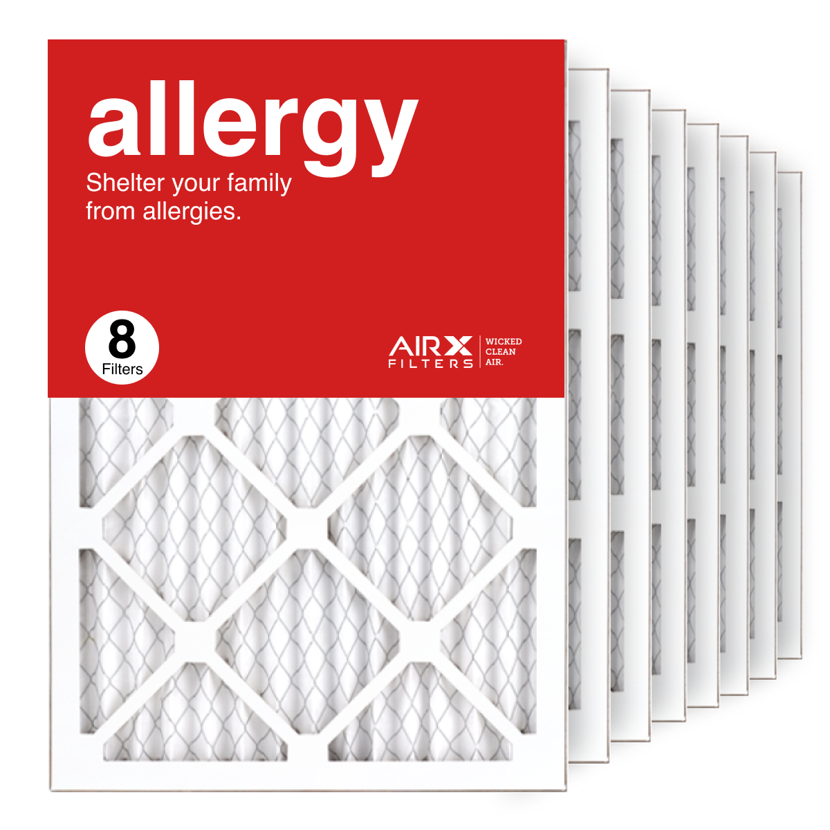 14x20x1 AIRx ALLERGY Air Filter, 8-Pack