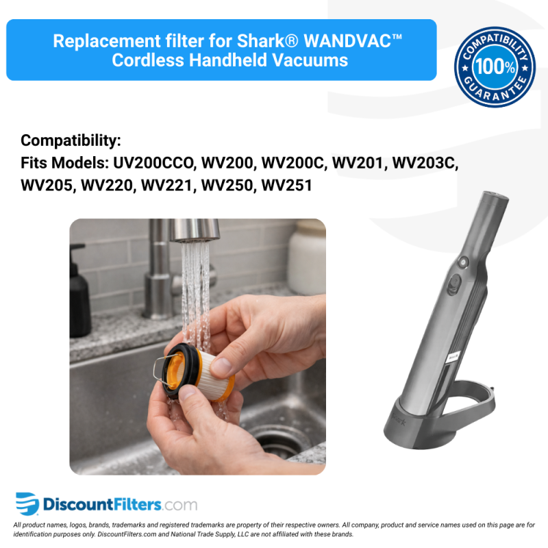 AIRx Replacement Filter for Shark® WANDVAC Handheld Vacuums, 4-Pack