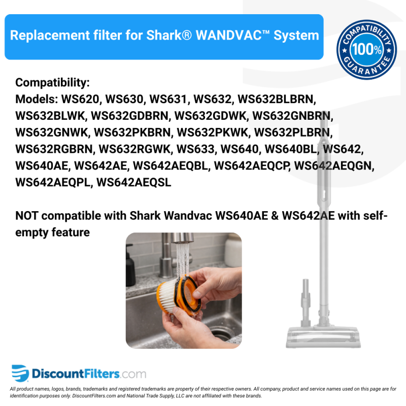 AIRx Replacement Filter for Shark® WANDVAC System, 6-Pack