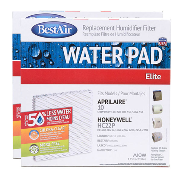 High Output Water Pad for Aprilaire and Honeywell Humidifiers (#10), 2-Pack