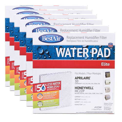 High Output Water Pad for Aprilaire and Honeywell Humidifiers (#10), 6-Pack