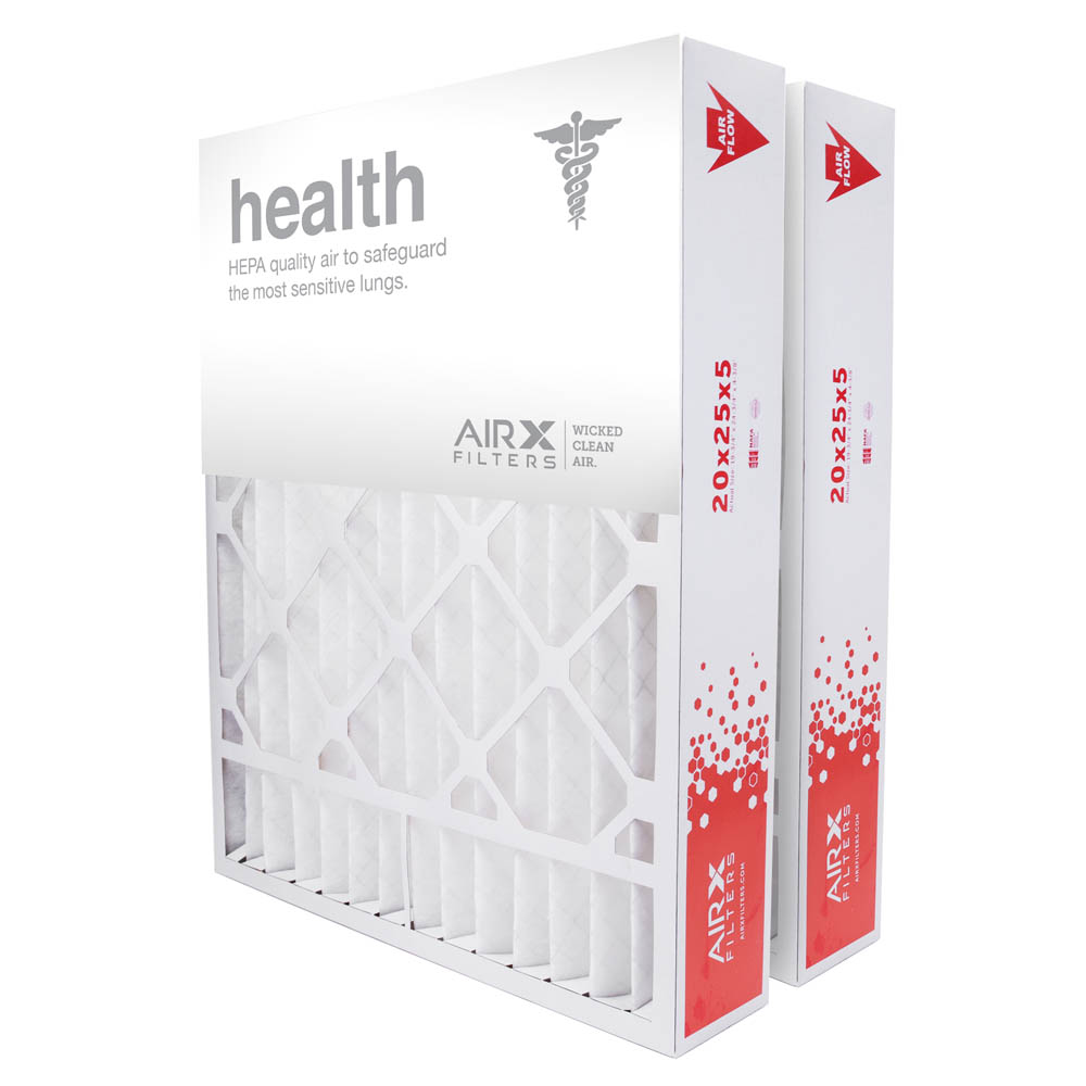 20x25x5 AIRx HEALTH Replacement for Lennox X6673 Air Filter - MERV 13, 2-Pack