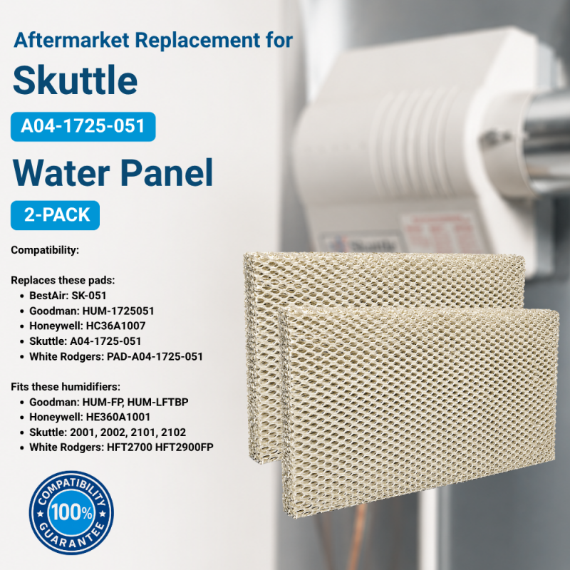 Replacement Water Pad for Skuttle Humidifiers - A04-1725-051, 2-Pack
