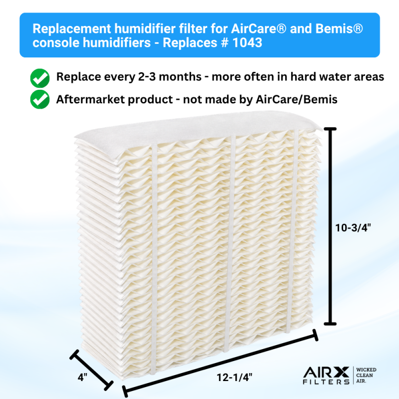 Replacement Humidifier Wick for Bemis, Essick Air #1043, 3-Pack