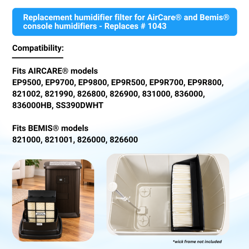 Replacement Humidifier Wick for Bemis, Essick Air #1043, 3-Pack