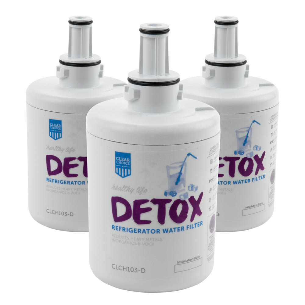 Detox ClearChoice Replacement for Samsung DA29-00003G Filter - Lead Reduction, 3-Pack