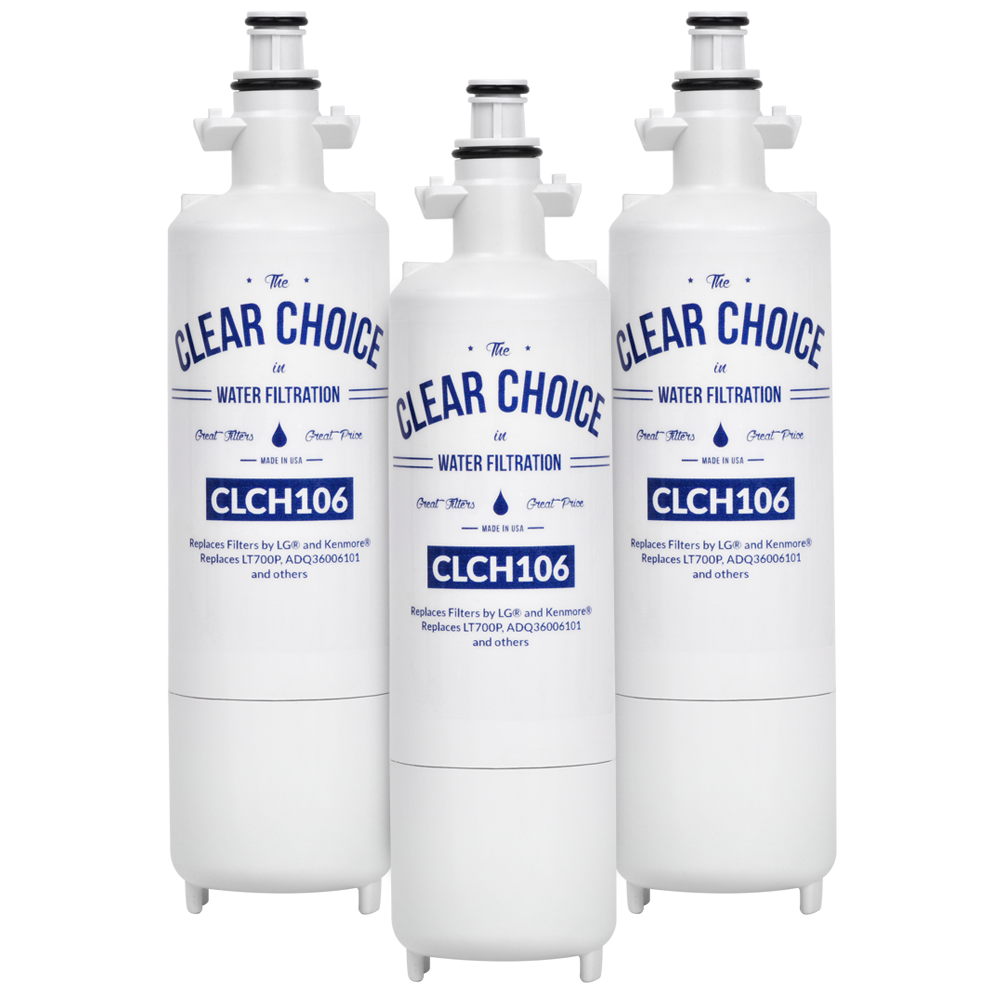 ClearChoice Replacement for LG LT700P Refrigerator Filter, 3-Pack