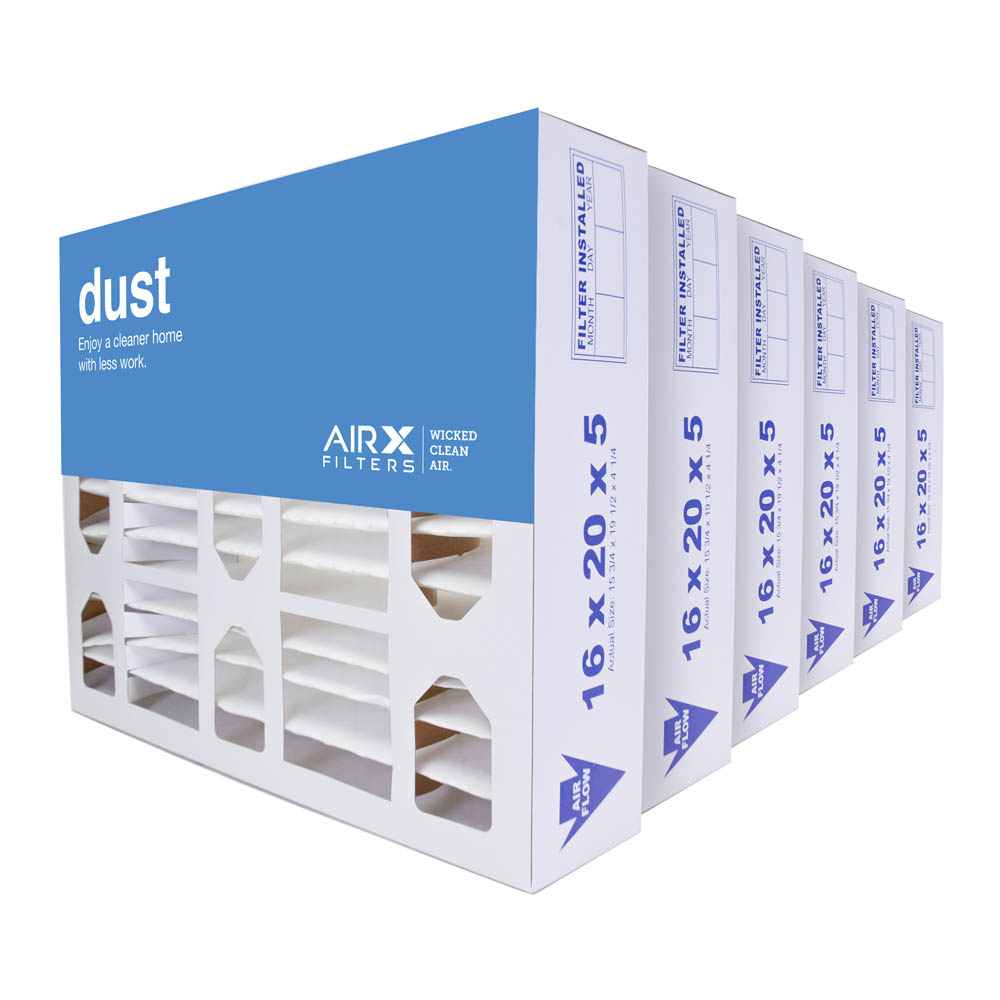 16x20x5 AIRx DUST Honeywell FC100A1003 Replacement Air Filter - MERV 8, 6-Pack