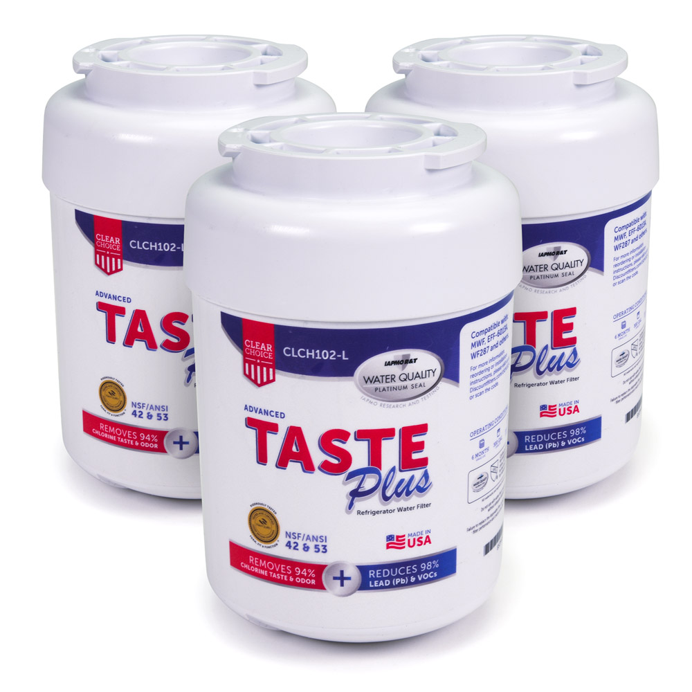 ClearChoice Taste Plus Replacement for GE MWF Filter, 3-Pack