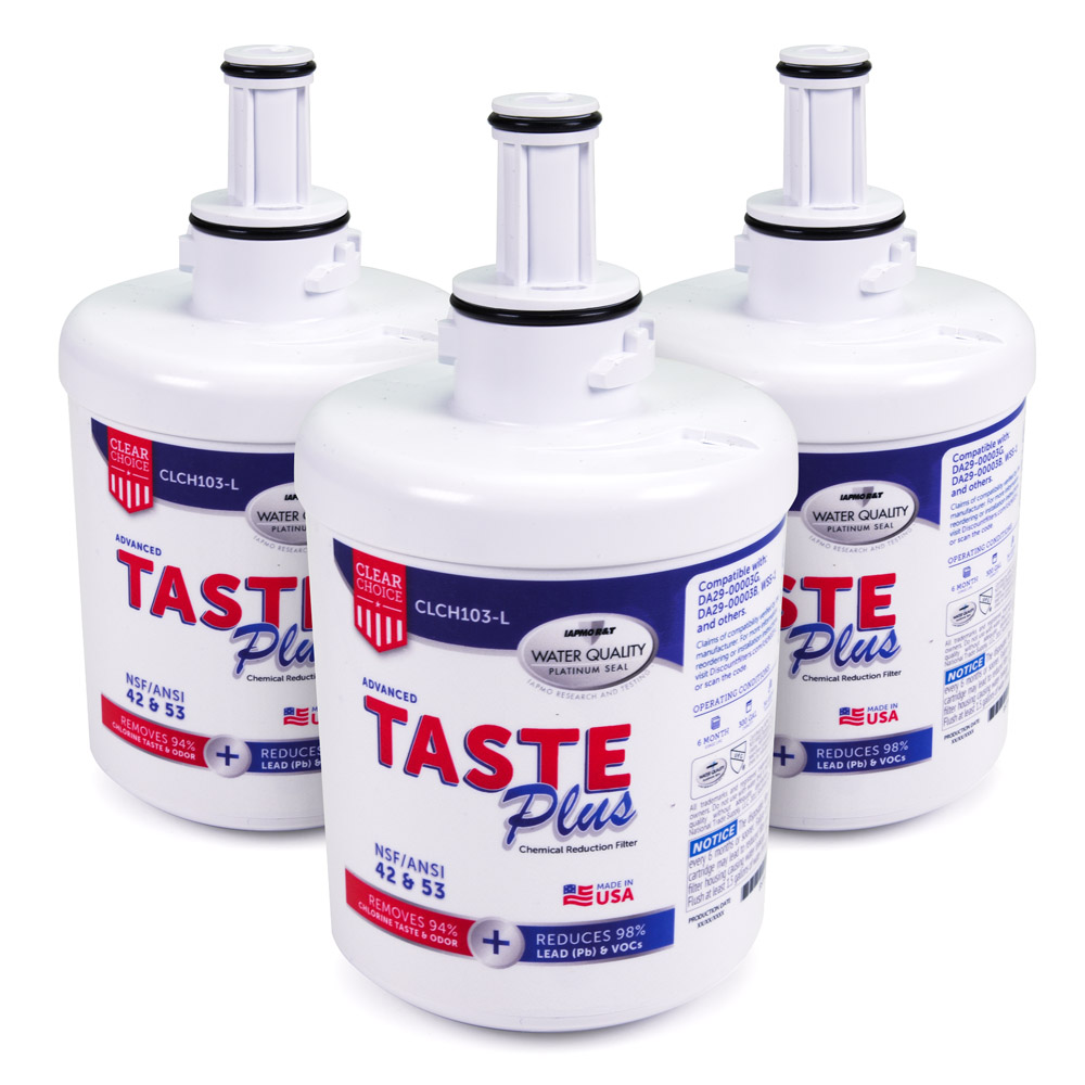 ClearChoice Taste Plus Replacement for Samsung DA29-00003G Filter, 3-Pack