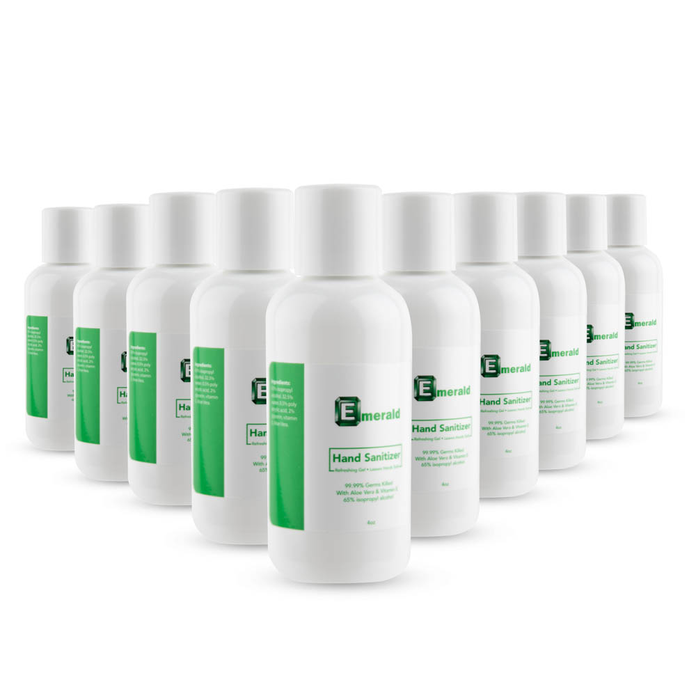 Hand Sanitizer Gel - 4 oz bottle, 10-Pack