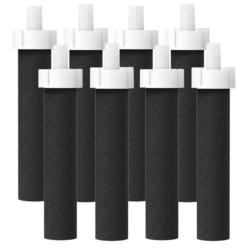 EcoAqua Replacement for Brita® Bottle Filter (Hard-Sided), 8-Pack